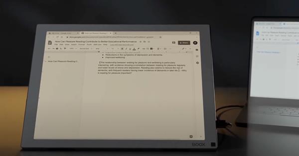 eBookReader Onyx BOOX Mira eink monitor baggrundsbelysning